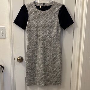 Anthropologie/4C Black and Gray Patterned Mini Dress